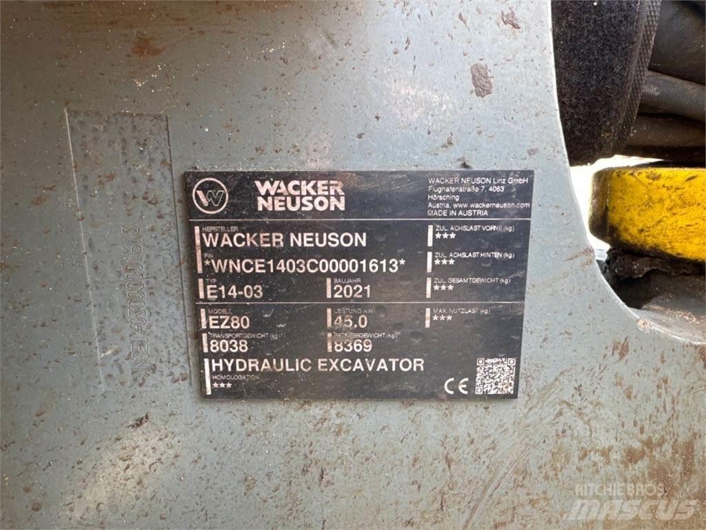 Wacker Neuson EZ80 Pásové rýpadlá