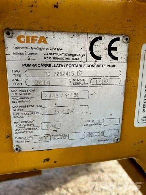 Cifa PC 709 / 415 D7 Nákladné autá s čerpadlami betónu