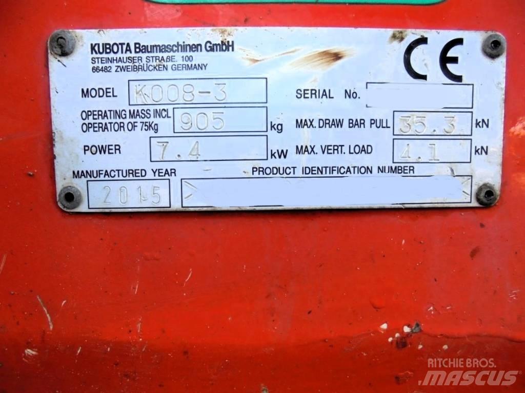 Kubota K 008-3 Mini rýpadlá < 7t