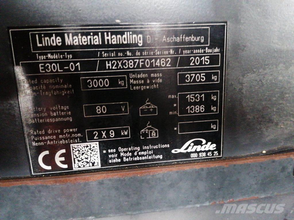 Linde E30L-01 Akumulátorové vozíky