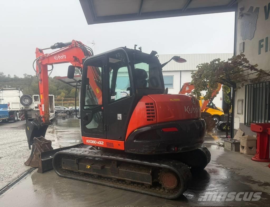Kubota KX 080 Midi rýpadlá 7 t - 12 t