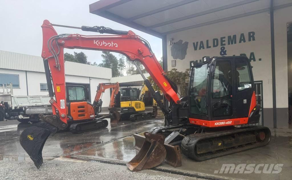 Kubota KX 080 Midi rýpadlá 7 t - 12 t