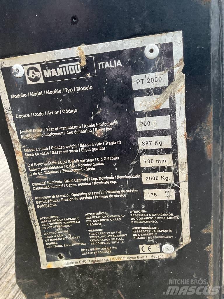 Manitou PT2000 Ďalšie komponenty