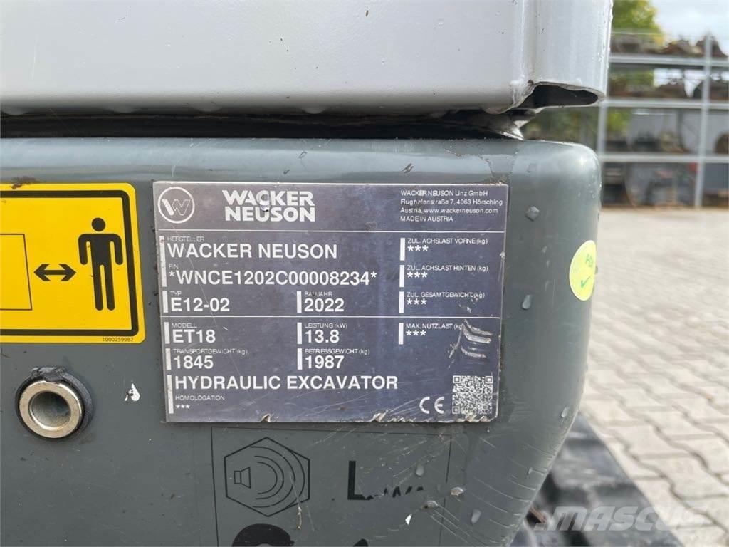 Wacker Neuson ET18 Pásové rýpadlá