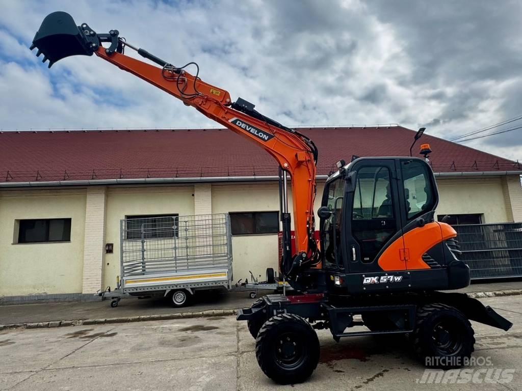 Develon DX 57 W-7 Kolesové rýpadlá