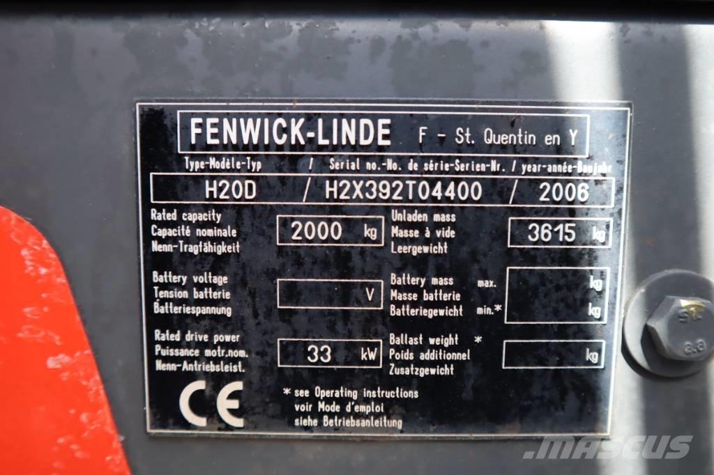 Linde H20D 2000 Kg Dieselové vozíky