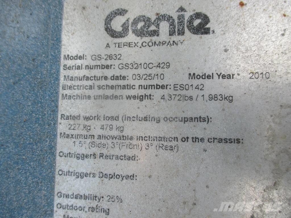 Genie GS 2632 Nožnicové zdvíhacie plošiny