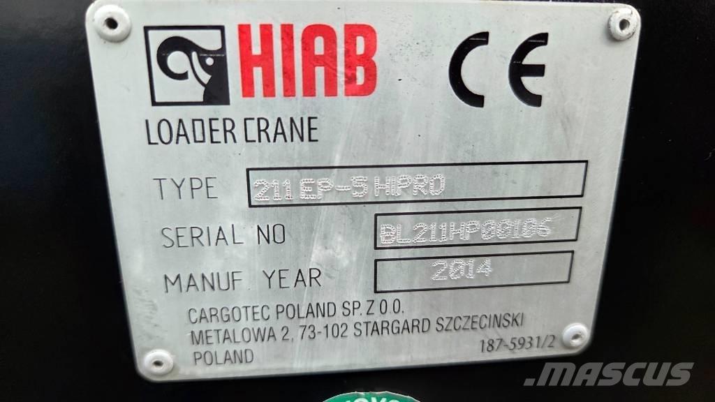 Hiab 211 EP-5 Hipro Nakladacie žeriavy
