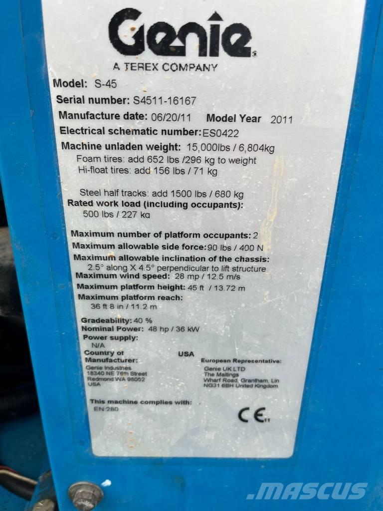 Genie S 45 Teleskopické plošiny