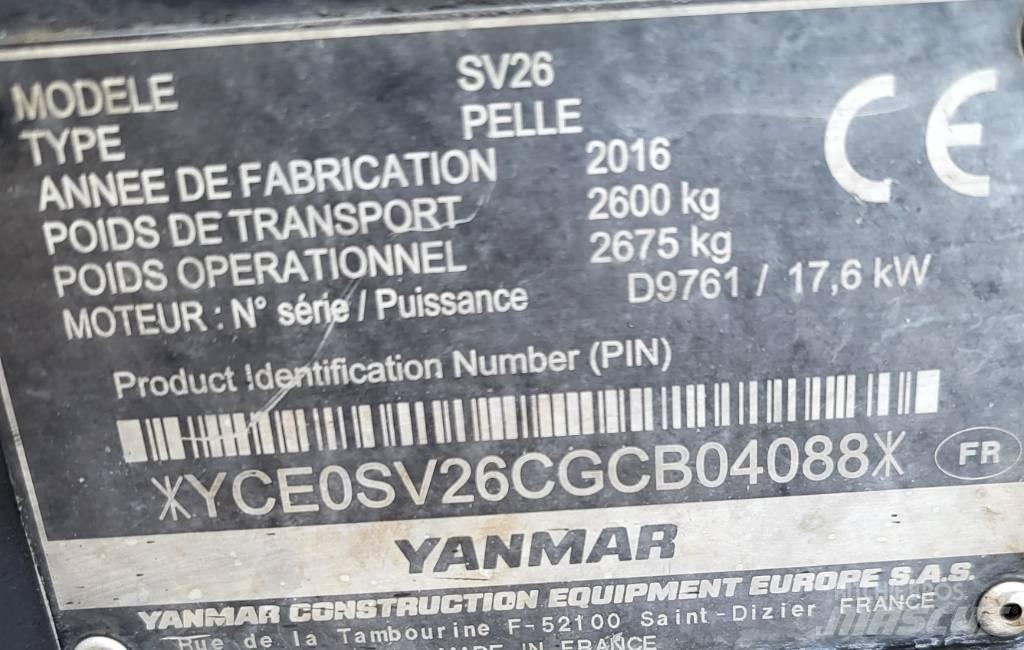 Yanmar SV 26 Mini rýpadlá < 7t