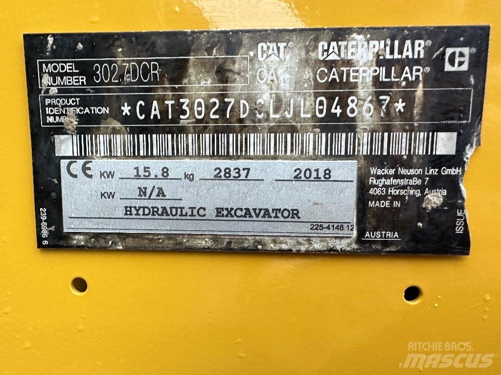 CAT 302.7 D CR Mini rýpadlá < 7t