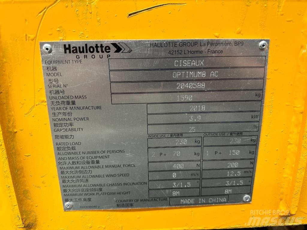 Haulotte OPTIMUM 8 Nožnicové zdvíhacie plošiny