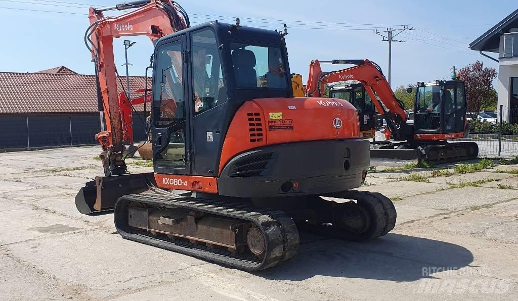 Kubota KX 080-4 Midi rýpadlá 7 t - 12 t