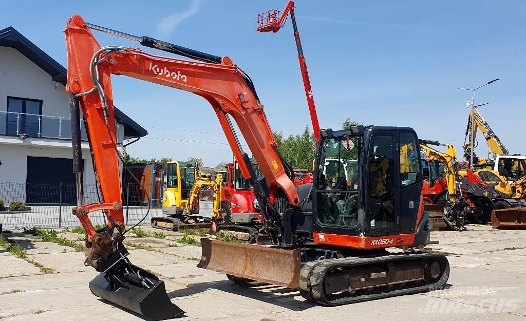 Kubota KX 080-4 Midi rýpadlá 7 t - 12 t