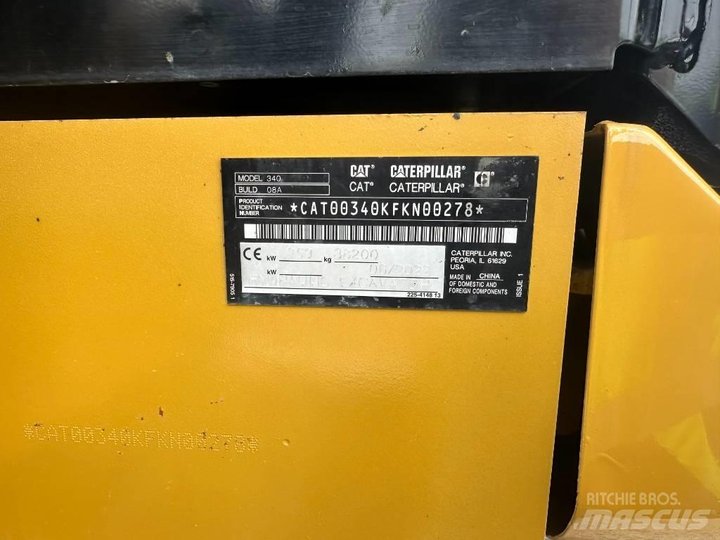 CAT 340 Pásové rýpadlá