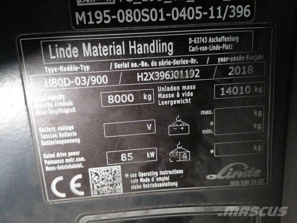 Linde H80D-03/900 Dieselové vozíky