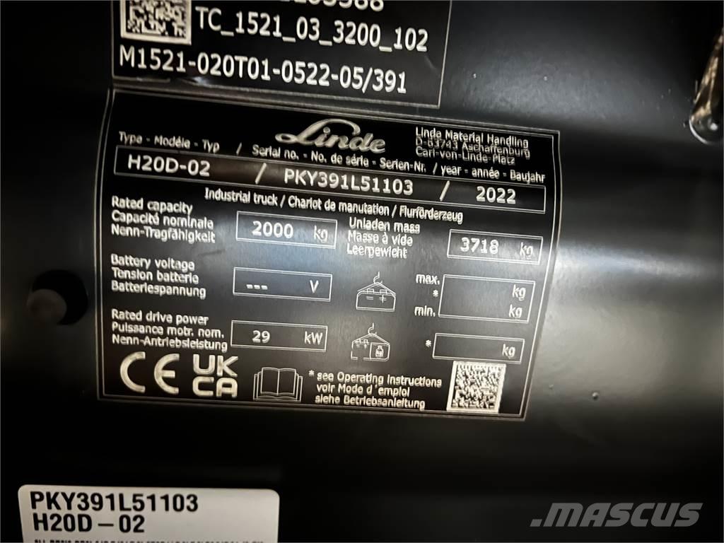 Linde H20D Dieselové vozíky