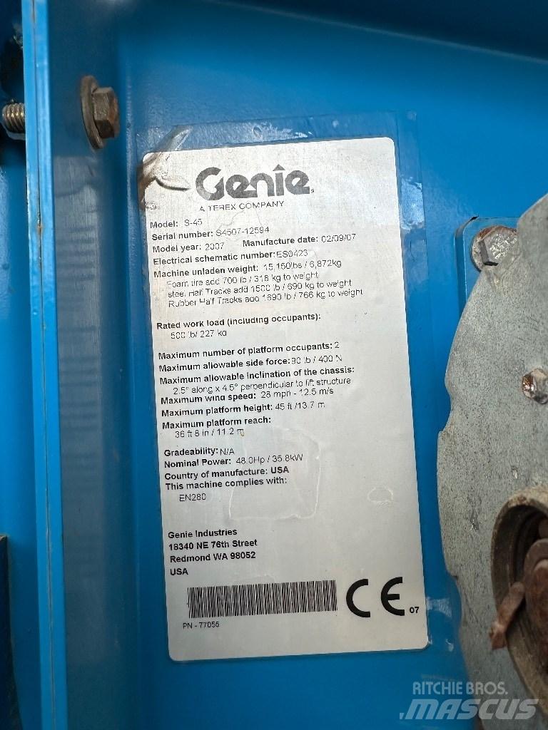 Genie s45 Teleskopické plošiny