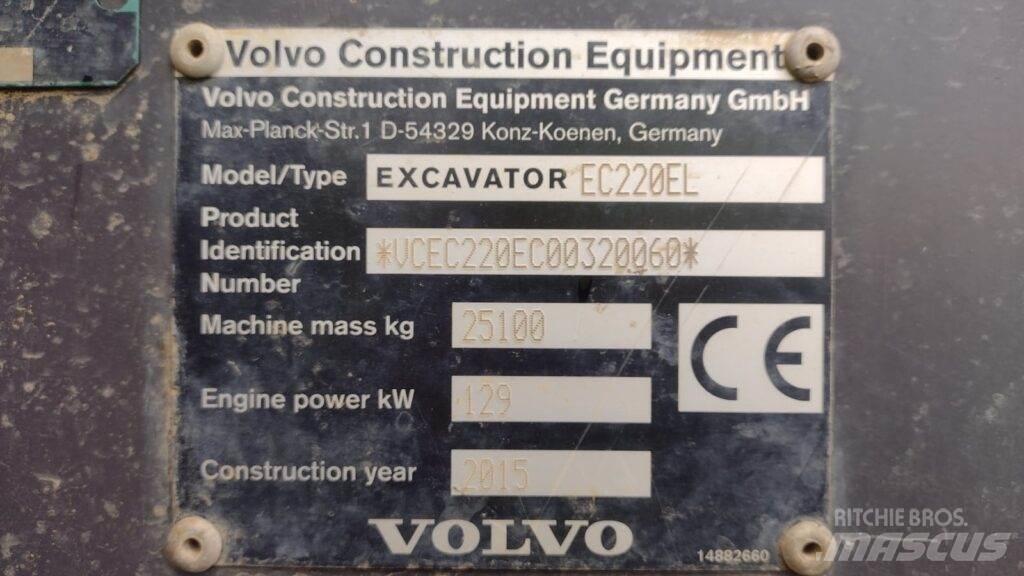 Volvo EC220EL Pásové rýpadlá