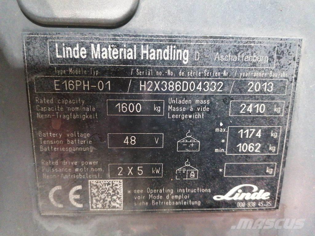 Linde E16PH-01 Akumulátorové vozíky