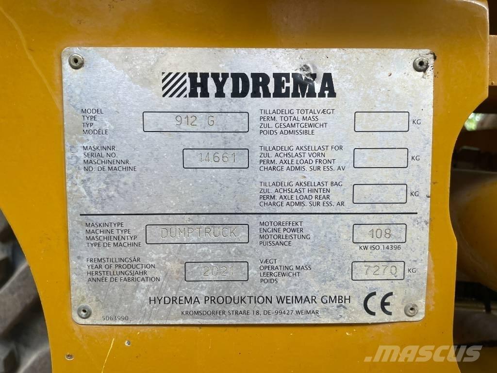 Hydrema 912 G Kĺbové nákladné autá