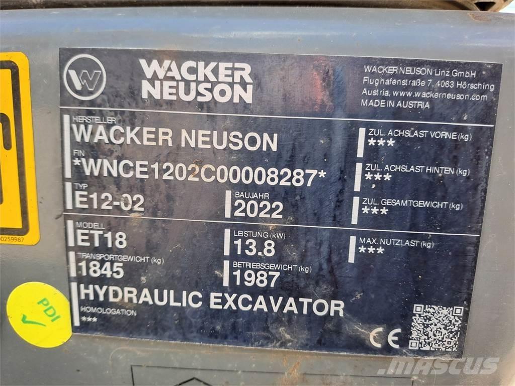 Wacker Neuson ET18 Pásové rýpadlá