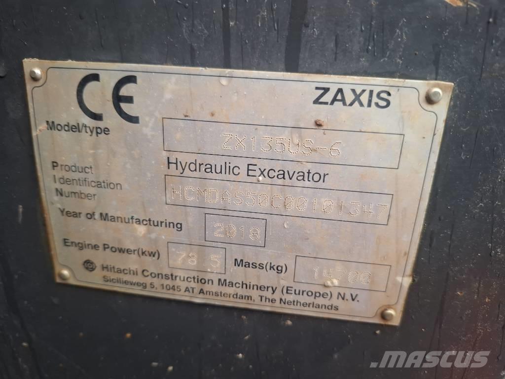 Hitachi ZX 135 US-6 Pásové rýpadlá