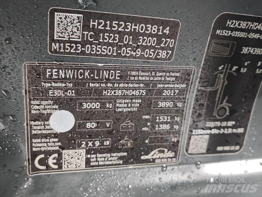 Linde E30L-01 Akumulátorové vozíky