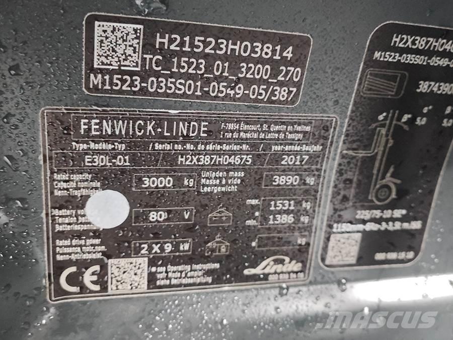 Linde E30L-01 Akumulátorové vozíky