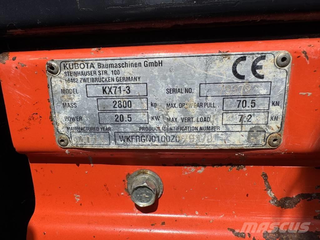Kubota KX 71-3 Mini rýpadlá < 7t