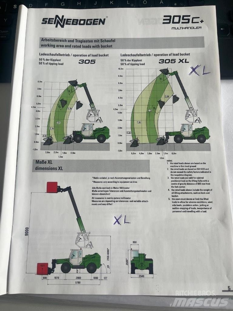 Sennebogen 305 XL Teleskopické kolesové nakladače