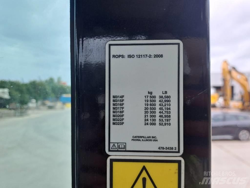 CAT M315F Kolesové rýpadlá