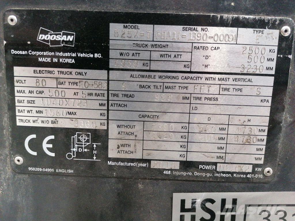 Doosan B25X-7 Akumulátorové vozíky