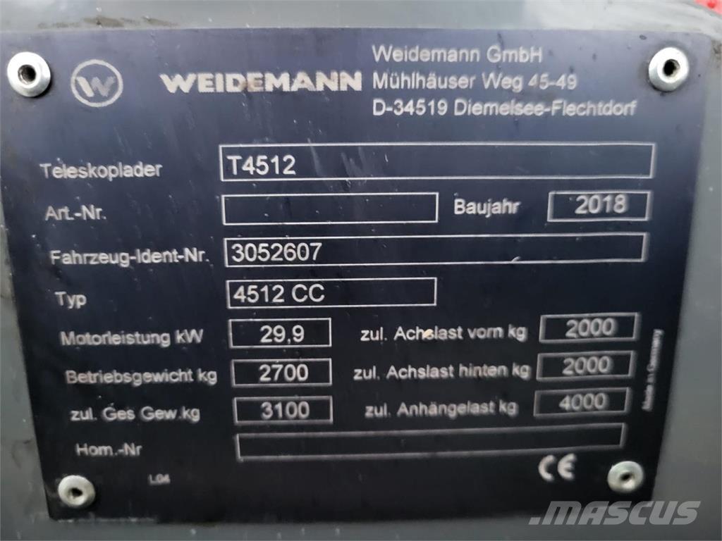 Weidemann T4512 Teleskopické nakladače pre poľnohospodárstvo