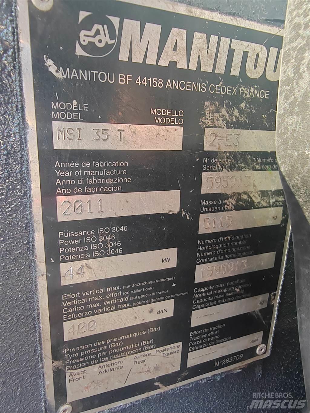 Manitou MSI35T Terénne vysokozdvižné vozíky