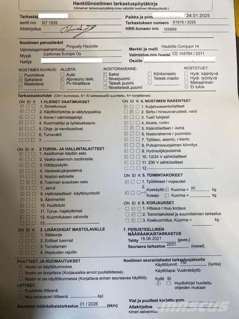 Haulotte Compact 14 Nožnicové zdvíhacie plošiny