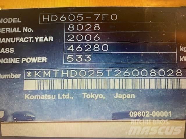 Komatsu HD 605-7 Pevné dempry