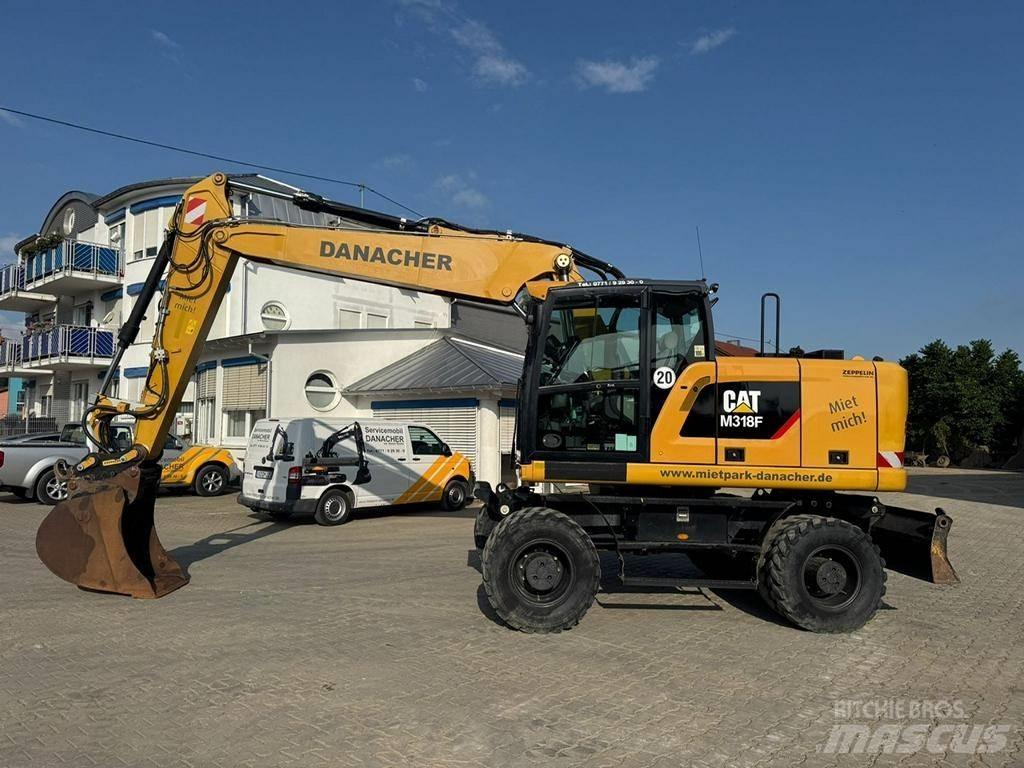 CAT M 318 F Kolesové rýpadlá