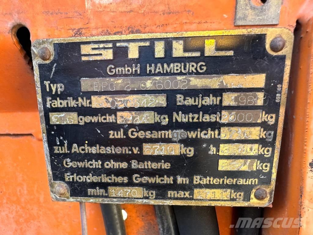 Still EFG 2/6012 Akumulátorové vozíky