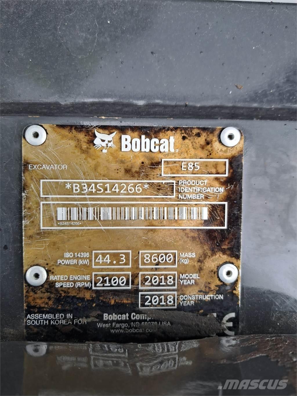 Bobcat E85 Mini rýpadlá < 7t