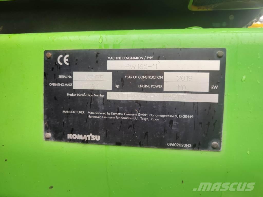 Komatsu PW 160-11 Kolesové rýpadlá
