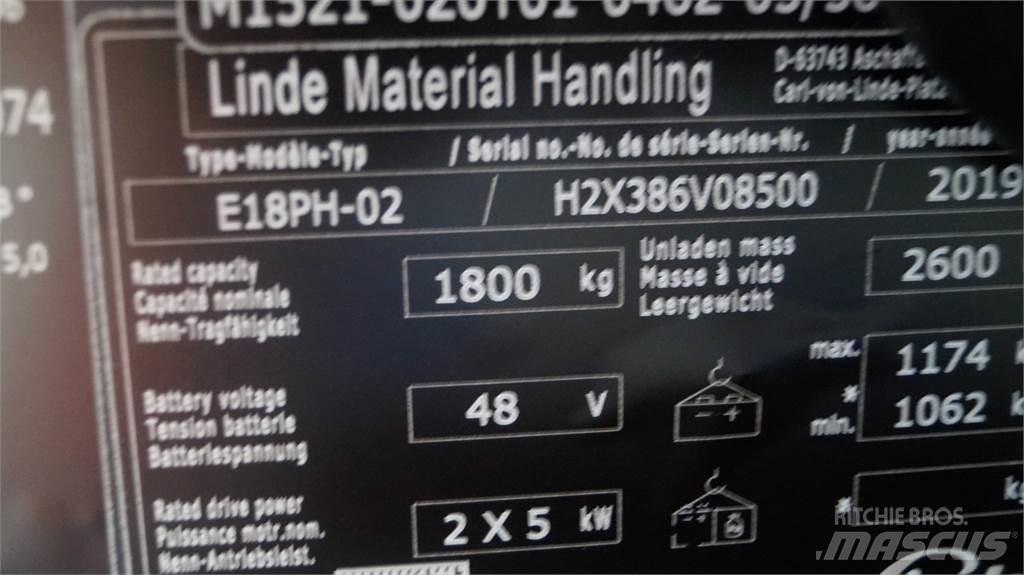 Linde E18PH Akumulátorové vozíky