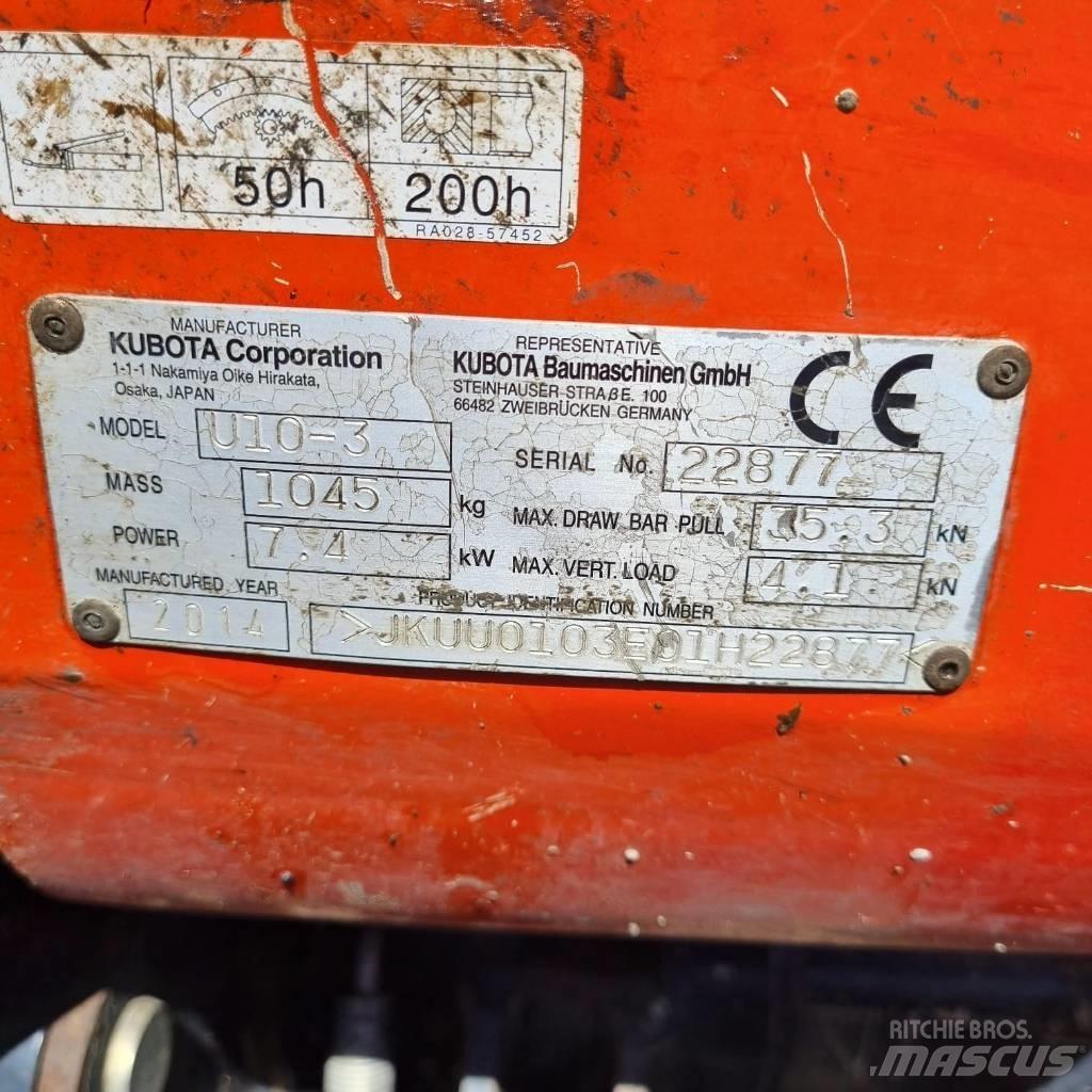 Kubota U 10-3a Mini rýpadlá < 7t