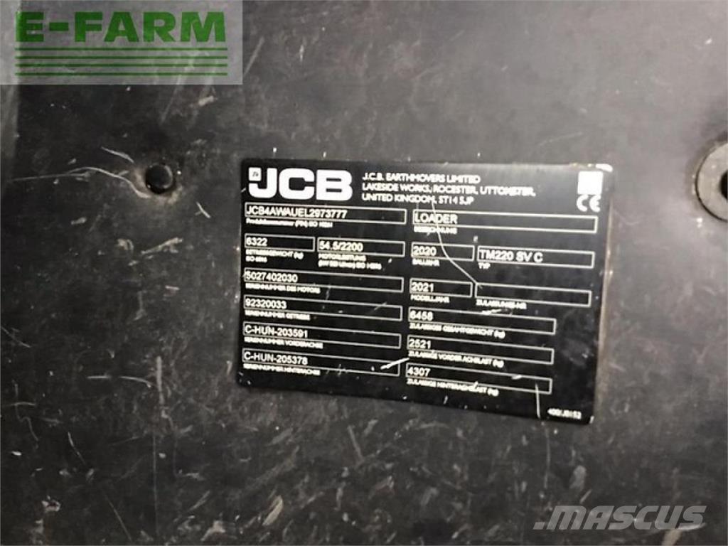 JCB tm 220 Teleskopické nakladače pre poľnohospodárstvo