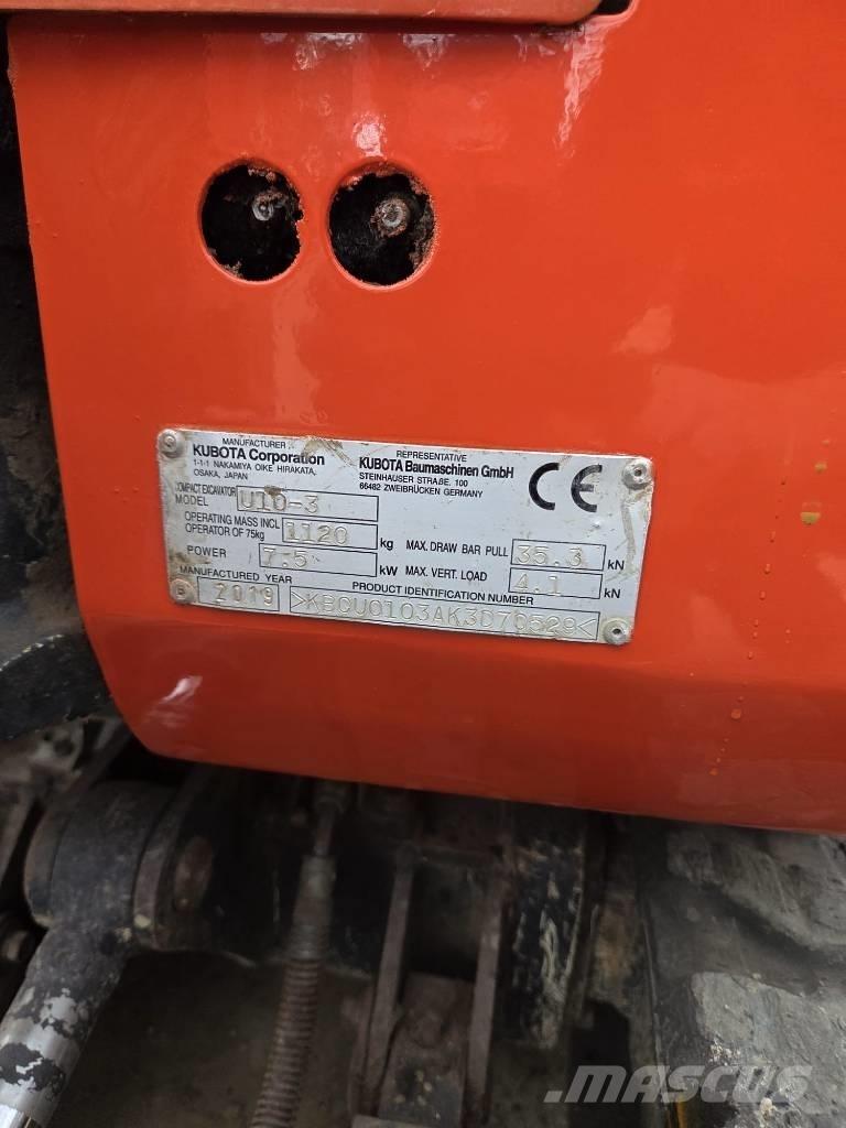 Kubota U 10-3 Mini rýpadlá < 7t