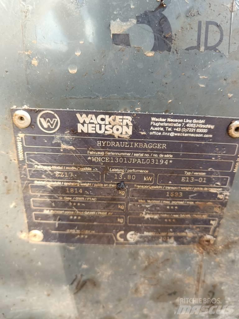 Wacker Neuson EZ 17 Mini rýpadlá < 7t