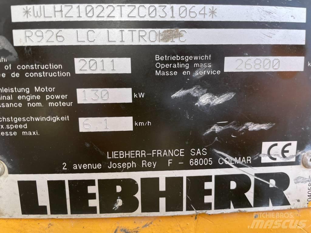 Liebherr R 926 LC Pásové rýpadlá