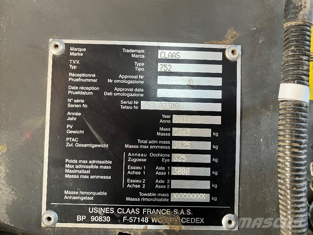 CLAAS Variant 380 Lisy na okrúhle balíky