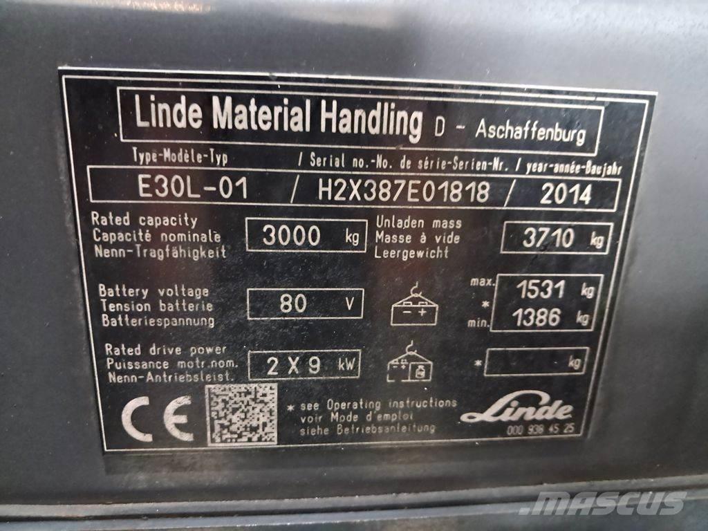 Linde E30L-01 Akumulátorové vozíky