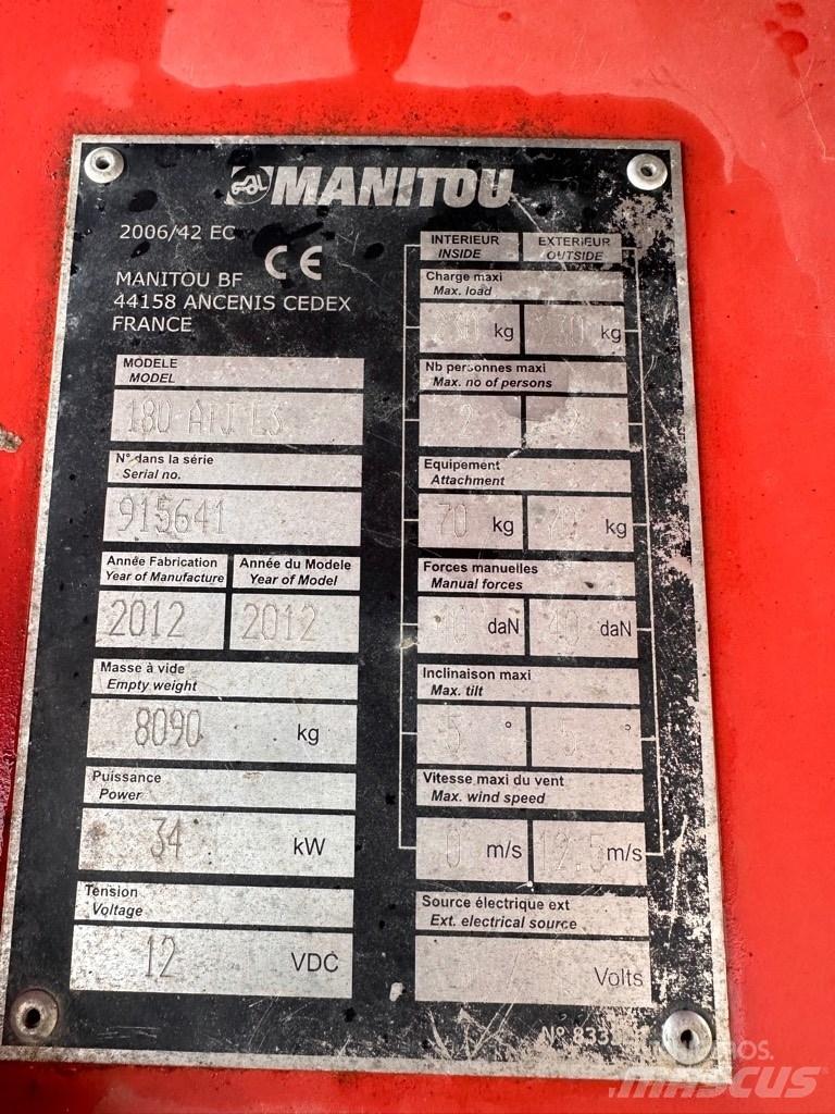 Manitou ATJ180 Kĺbové plošiny